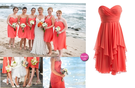 Chiffon Bridesmaid Dresses For Summer Beach Wedding